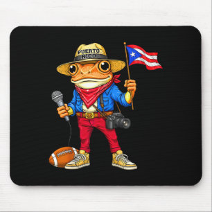 Puerto Rico Coqui Frog Street Music Football Boric Mouse Mat