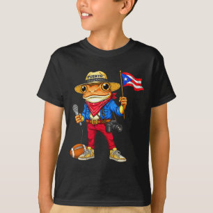 Puerto rico coqui frog street music football T-Shirt