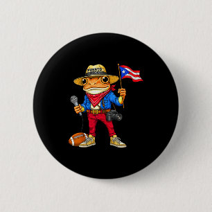 Puerto rico coqui frog street music footballPuerto 6 Cm Round Badge