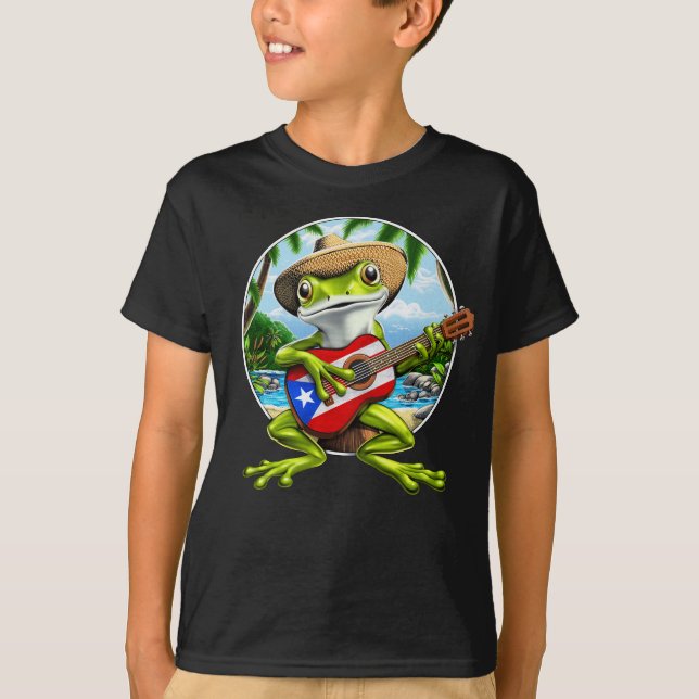 Puerto Rico Coqui Frog T-Shirt (Front)
