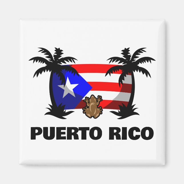 Puerto Rico Coqui Frog Travel Magnet (Front)