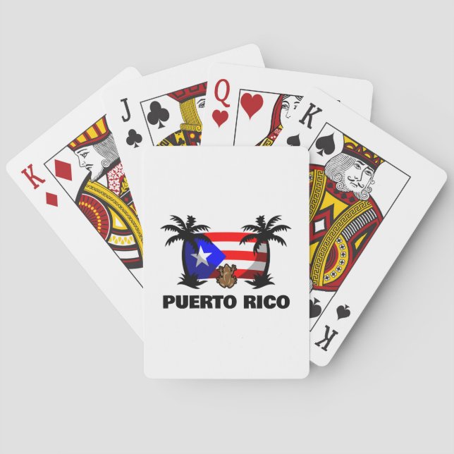 Puerto Rico Coqui Frog Travel Playing Cards (Back)
