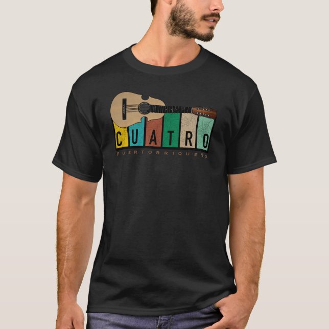 Puerto Rico Cuatro Guitar  T-Shirt (Front)