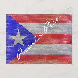 Puerto Rico distressed Puerto Rican flag Postcard