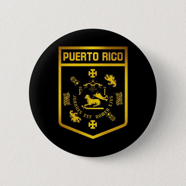Puerto Rico Emblem 6 Cm Round Badge (Front)