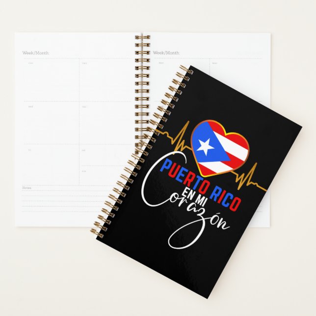 Puerto Rico en mi Corazon Puerto Rican Pride  Planner (Display)