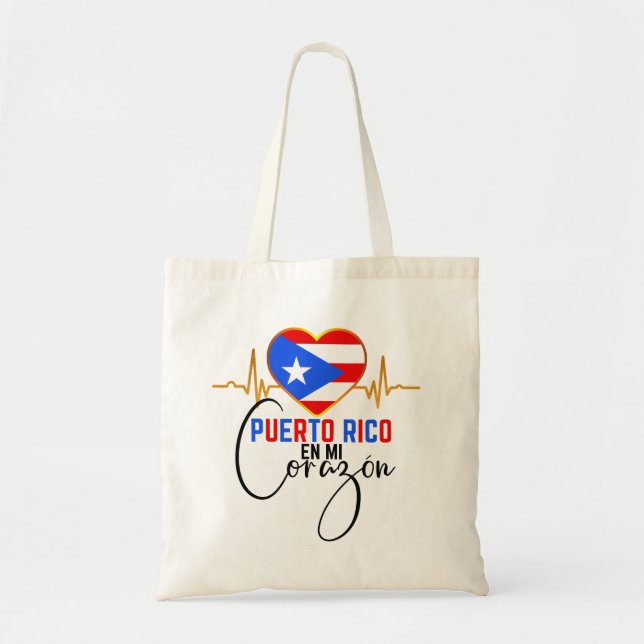 Puerto Rico en mi Corazon Puerto Rican Pride   Tote Bag (Front)