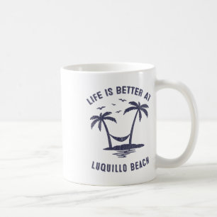 Puerto Rico Family Vacation Vintage Luquillo Beach Coffee Mug