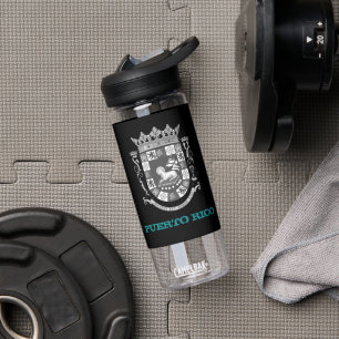 Puerto Rico Fitness & coat of arms / flag Water Bottle