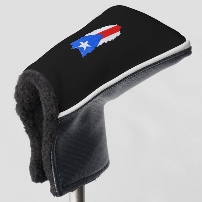 Puerto Rico flag and map Golf Head Cover (3/4 Front)