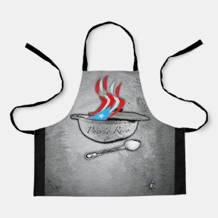Puerto Rico Flag Aroma All Over Print Small Apron