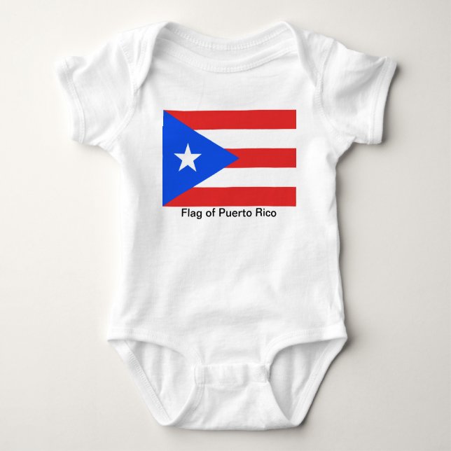 Puerto Rico Flag Baby Bodysuit (Front)