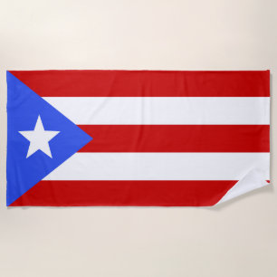 Puerto Rico flag Beach Towel