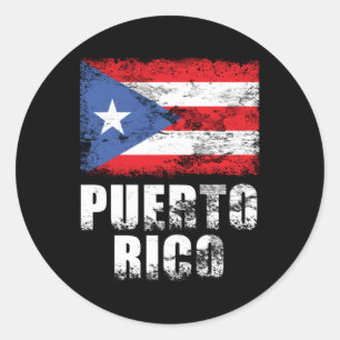 Puerto Rico Flag Boricua Classic Round Sticker