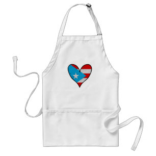 Puerto Rico Flag   Boricua Heart, Puerto Rican Standard Apron