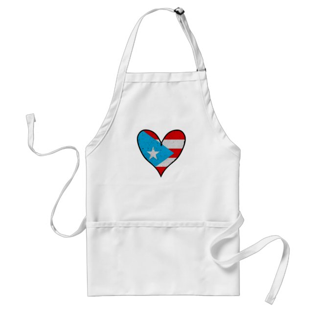 Puerto Rico Flag | Boricua Heart, Puerto Rican Standard Apron (Front)