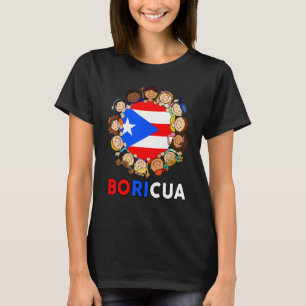 Puerto Rico Flag Boricua Hispanic Heritage Rican K T-Shirt