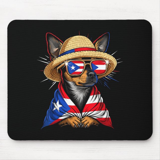 Puerto Rico Flag Boricua Puerto Rican Flag  Mouse Mat (Front)