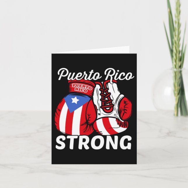 Puerto Rico Flag Boxing Gloves Boricua Puerto Rica Card (Front)