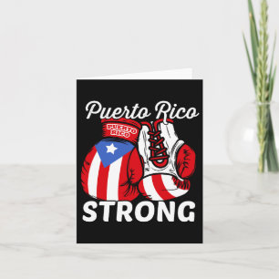 Puerto Rico Flag Boxing Gloves Boricua Puerto Rica Card