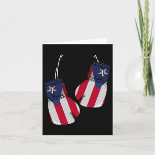 Puerto Rico Flag Boxing Gloves Boxer Boricua Patri Card