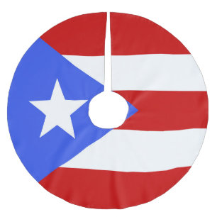 Puerto Rico flag Brushed Polyester Tree Skirt