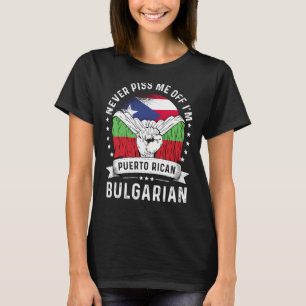 Puerto Rico Flag Bulgaria Grown Humour Pride T-Shirt