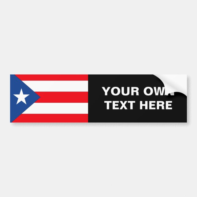 Puerto Rico Flag Bumper Sticker (Front)