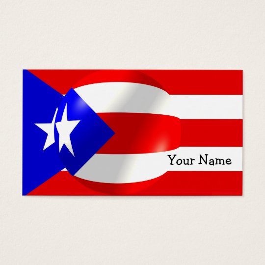 Puerto Rico Flag Business Card