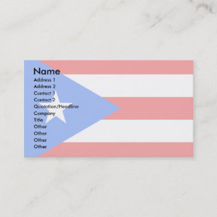 Puerto Rico Flag Business Card