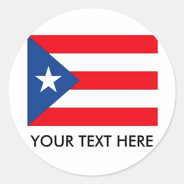 Puerto Rico Flag Classic Round Sticker (Front)