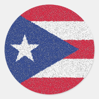 PUERTO RICO FLAG CLASSIC ROUND STICKER