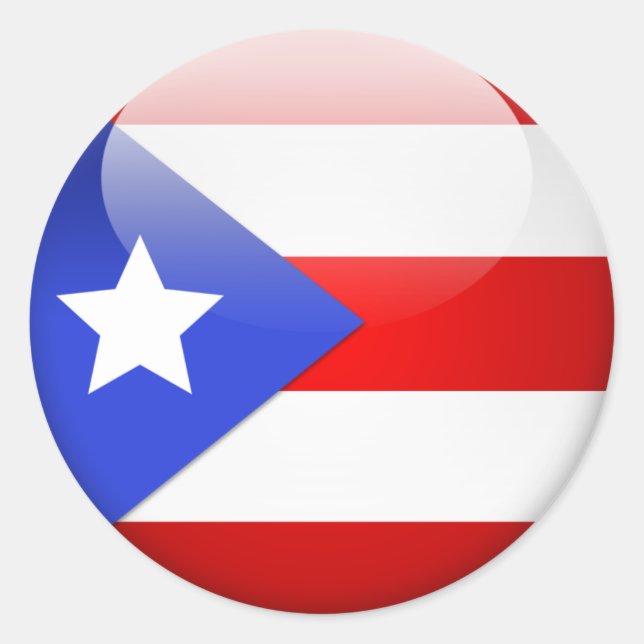 Puerto Rico Flag Classic Round Sticker (Front)