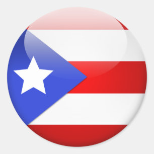Puerto Rico Flag Classic Round Sticker