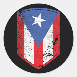 Puerto Rico Flag Classic Round Sticker