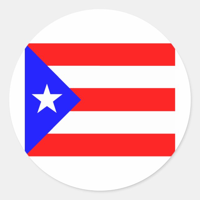 Puerto Rico Flag Classic Round Sticker (Front)