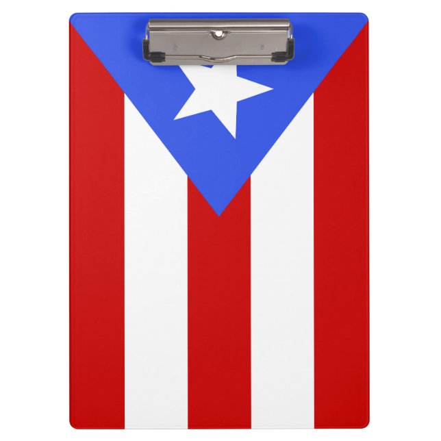 Puerto Rico flag Clipboard (Front)