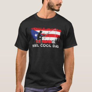 Puerto Rico Flag Cool Dad Fishing Fisherman Father T-Shirt