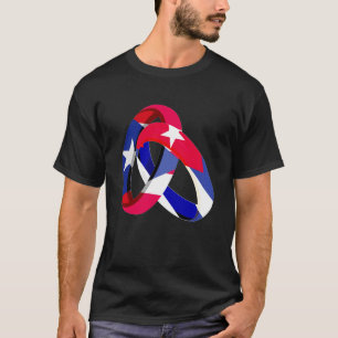 Puerto Rico Flag Cuba Grown Ring Marriage Wedding T-Shirt