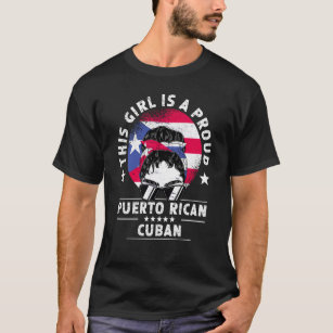 Puerto Rico Flag Cuba Grown Women Girl Pride T-Shirt