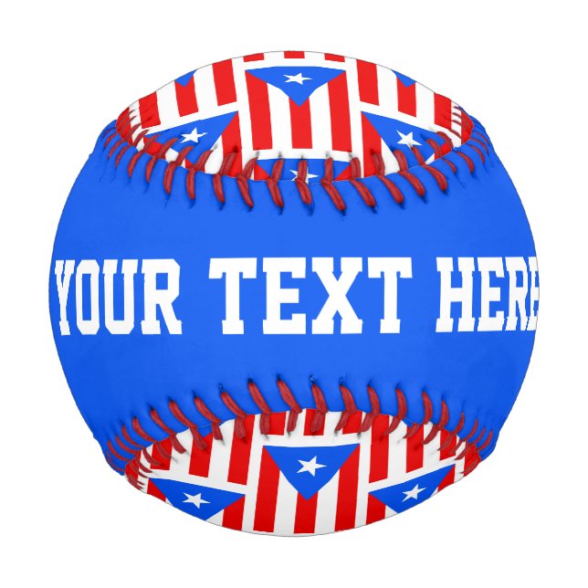 Puerto Rico flag custom baseball sports gift (Back)