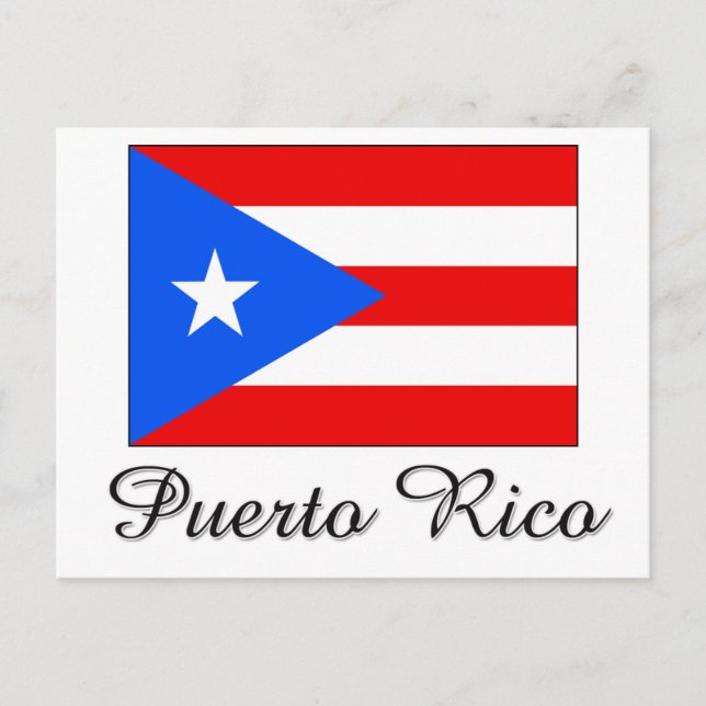 Puerto Rico Flag Design Postcard (Front)