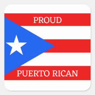 Puerto Rico Flag Design Square Sticker