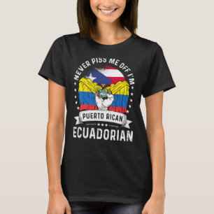 Puerto Rico Flag Ecuador Grown Humour Pride T-Shirt