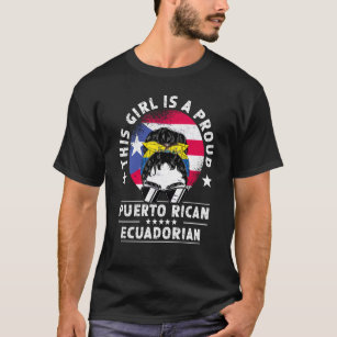 Puerto Rico Flag Ecuador Grown Women Girl Pride T-Shirt