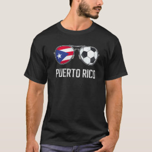 Puerto Rico Flag & Football Sunglass Puerto Rican T-Shirt