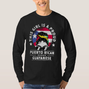 Puerto Rico Flag Guyana Grown Women Girl Pride T-Shirt