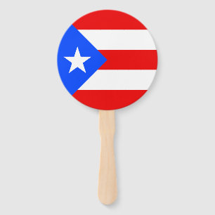 Puerto Rico Flag Hand Fan