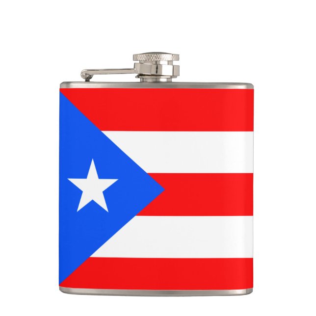 Puerto Rico Flag Hip Flask (Front)