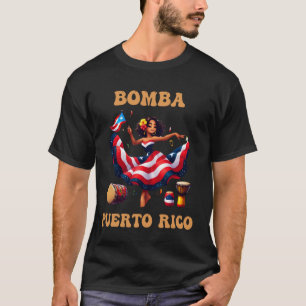 Puerto Rico Flag Hispanic Heritage Month Women Bom T-Shirt